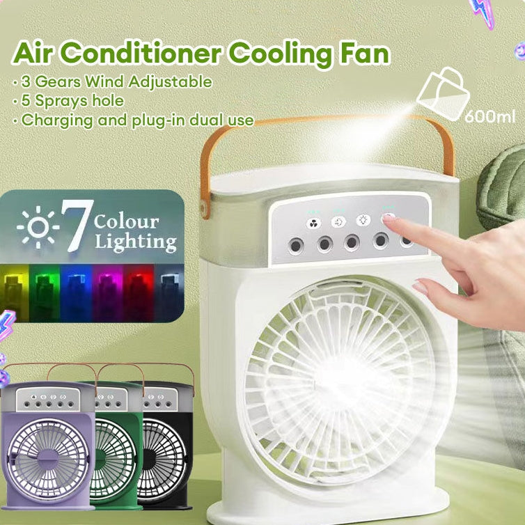 Portable USB Air Conditioner Cooling Fan With 5 Sprays